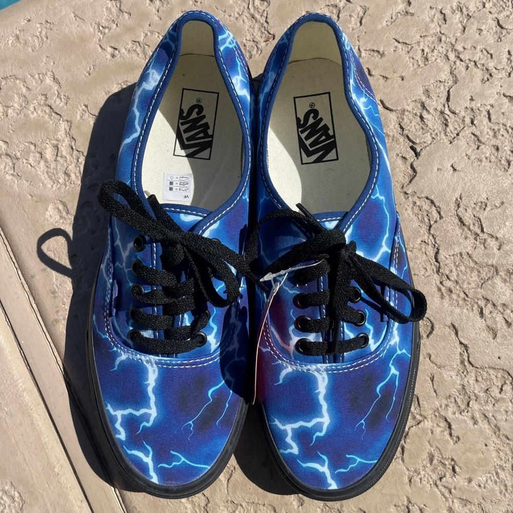 Vans Authentic Lightning Blue & Black Skate Shoes unisex new no box - Picture 6 of 9
